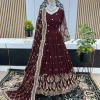 Embroidery Sequence Work Gown
