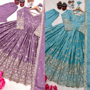 Designer Party Wear Anarkali Gown Set