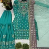 Party Wear Chinnon silk Set