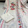 Muslin Set Printed floral on kurta with Pant and Dupatta