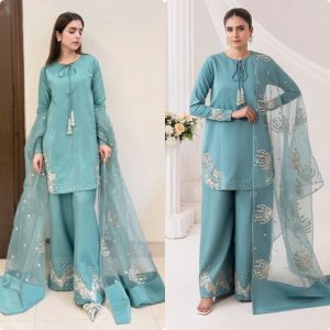 Top plazo set with dupatta