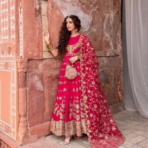 NEW DESIGNER ANARKALI GOWN WITH SEQUINS & ZARI THREAD EMBROIDERY WORK WITH ELEGANT DUPATTA SET
